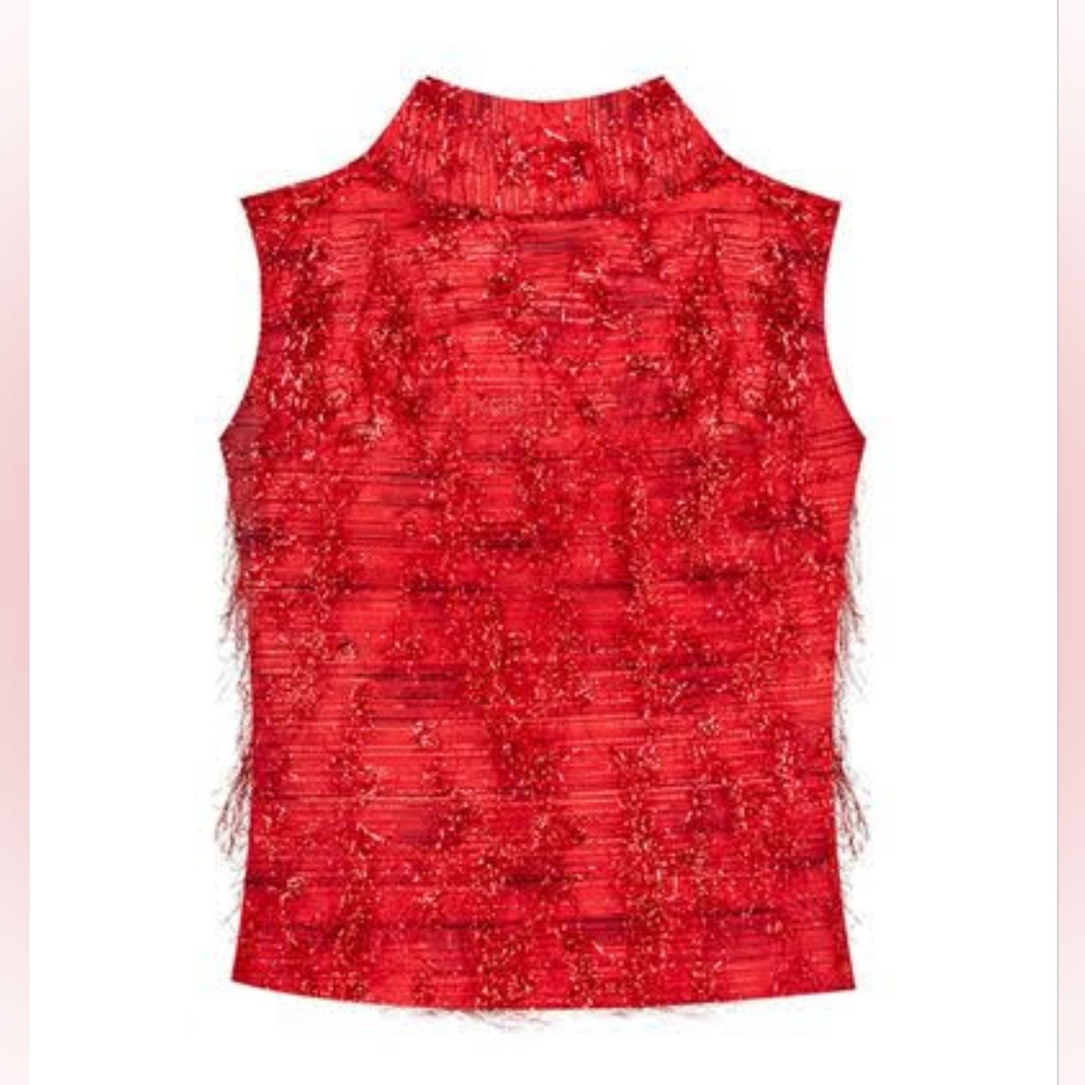 NWT red sparkling top